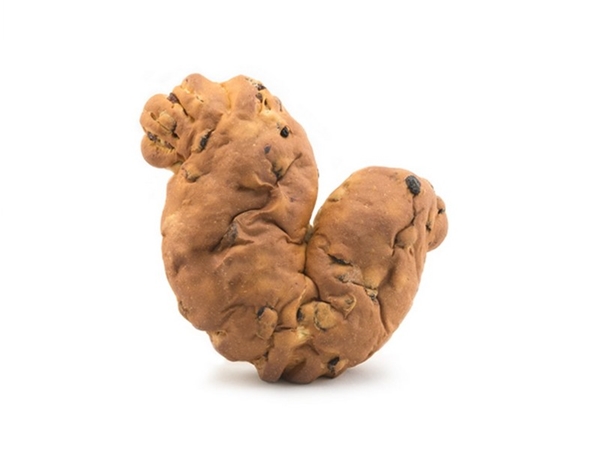 Palmhaantje met rozijnen